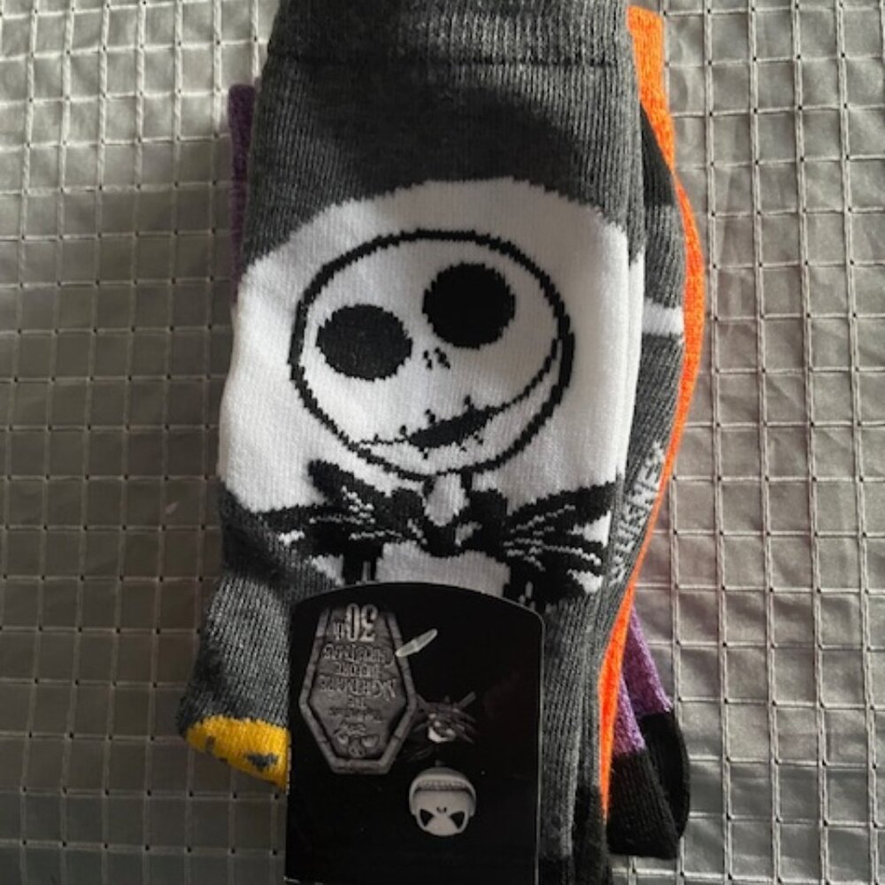 Disney The Nightmare before Christmas 3 pair crew socks size 5 to 10 new